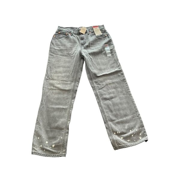 Levi's Low Pro Straight Gray / Faded Black Denim Jeans, Size 29 NWT - Picture 2 of 11